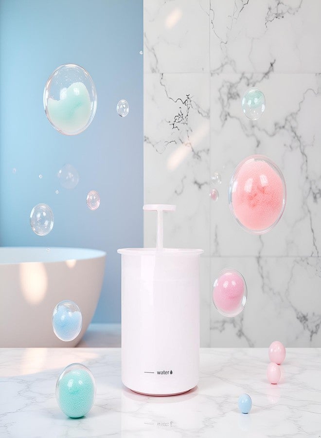 Qintreesify White Foam Cup Whip Bubble Maker Home Travel Face Washing Facial Cleanser Foaming Cup Skin Care Foams Maker Portable Cleanser Foam Maker Facial Cleansing Washes Skin Care Tool - Image 2
